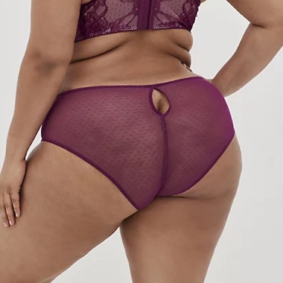 3 for $40 TORRID NWT DOT LACE HIPSTER PANTY WITH KEYHOLE BACK 0201 - Picture 5 of 9